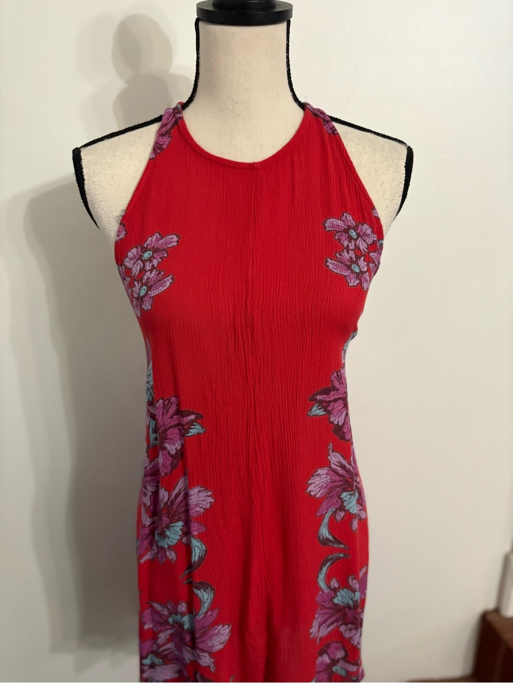 Free People paint the sun red boho side tie dress Small - Picture 3 of 9